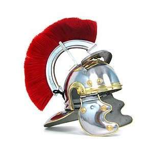  New Trademark Crested Roman Officers Helmet Substantial All 