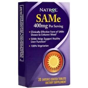  Natrol SAMe 400 mg Tabs, 20 ct (Quantity of 2) Health 