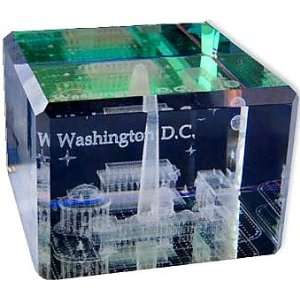  Washington DC 3 D Crystal Cube   Monuments, Washington D.C 