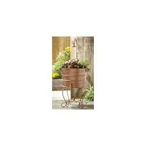  Attractive Antique Copper Washtub Garden Planter 21354 
