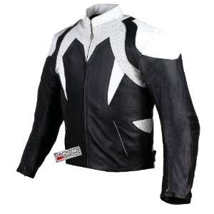  NEW MOTORCYCLE BIKE CE ARMORED LEATHER JACKET White 50 