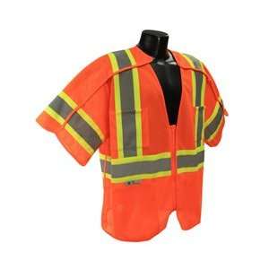 Radians SV24 3 Hi Viz Orange Class 3 Breakaway Surveyors Safety Vest 