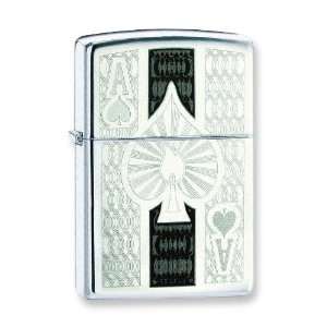   of Spades High Polished Chrome Zippo Lighter Arts, Crafts & Sewing