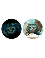 Set of 2 Tim Burtons Alice in Wonderland Cheshire Cat Button Size 2 