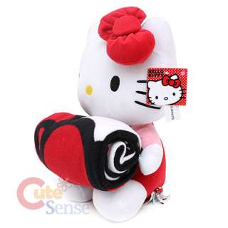 Sanrio Hello Kitty Plush Doll Blanket Red Bows 2