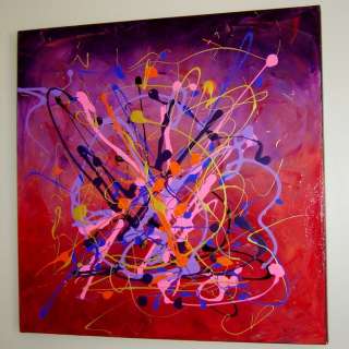   ART ABSTRACT MODERN OIL PAINTING WALL DECOR Eugenia Abramson  
