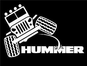 ONE 7 JEEP PEEING ON HUMMER STICKER/DECAL WRANGLER 4X4 FREE 