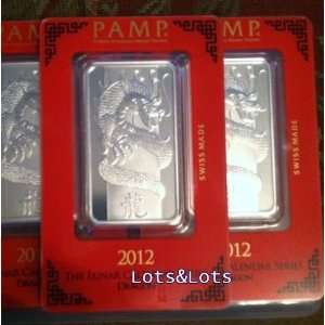  2012 Pamp Lunar 1 Ounce Silver Bar Sealed 