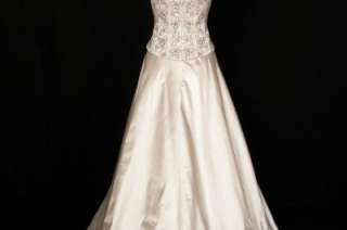 Atelier Aimee Ruth Ivory Silk Satin Strapless Couture Bridal Wedding 