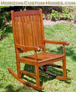 Teak Oiled Acacia Hardwood Patio Outdoor Rocking Chair  
