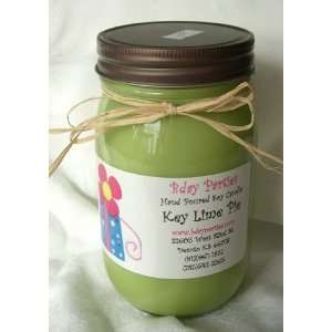  Key Lime Pie Green Layered Soy Jar Candle 16oz New