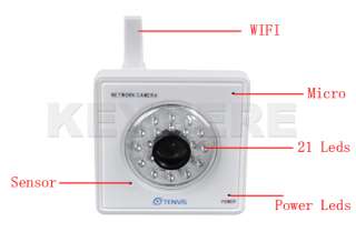 Wireless WIFI IP Iphone Network Security Camera White 