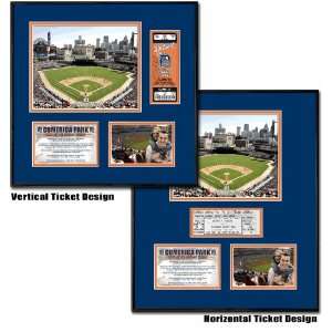  Detroit Tigers   Comerica Park   Ballpark Ticket Frame 