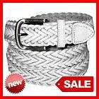   BELT Size S Small 32 34 WOVEN WEAVE WEB FAUX LEATHER NEW SALE