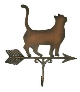 Vintage Cat Weathervane Hook Key, Coat Hanger Lot of 4  
