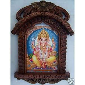  Lord of Auscipious Ganesha painting in Traditional Jarokha 