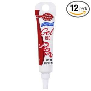 Betty Crocker Decorating Gel Red, 0.68 Ounce (Pack of 12)  