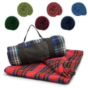 Outdoor Picnic Blanket w/ Carrying Straps (Red Clay/Tan)  
