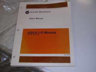 Allen Bradley 1771 DA ASCII I/O Module W/book  