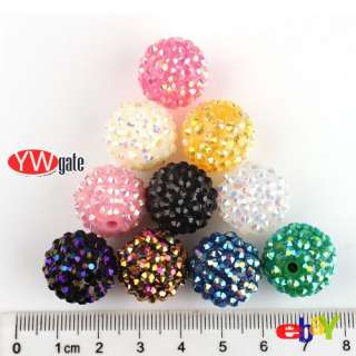 Popular Various Acrylic Resin Rhinestone Ball Beads 18mm  