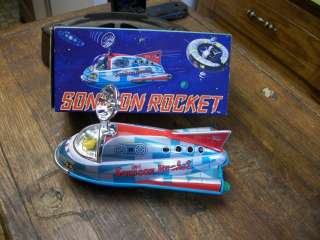 SONICON ROCKET MADE IN JAPAN BY MASUDAYA   1997 PULL BACK ACTION 