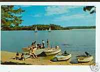 Beach Square Lake Acton and Shapleigh ME York Postcard  
