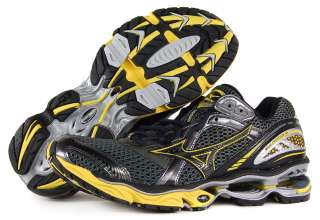 MIZUNO WAVE CREATION 12 sz 8 MENS RUNNING SHOES GRAY/YELLOW 