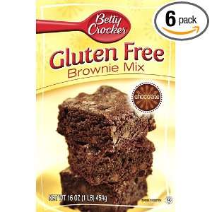 Betty Crocker Gluten Free Brownie Mix, 16 Ounce Boxes (Pack of 6)