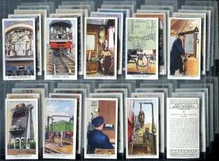 Tobacco Card Set, RAILWAY EQUIPMENT, Train, Locomotive, Railroad, 1938 