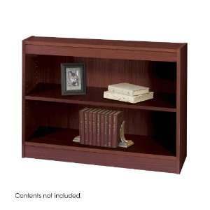 Safco Products   2 Shelf Square Edge Veneer Bookcase   1501MH   Color 