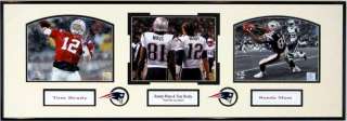 Item #1142)   New England Patriots   Tom Brady & Randy Moss 