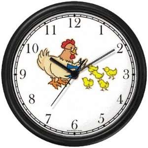  Hen and Chicks Bird Animal Wall Clock by WatchBuddy 