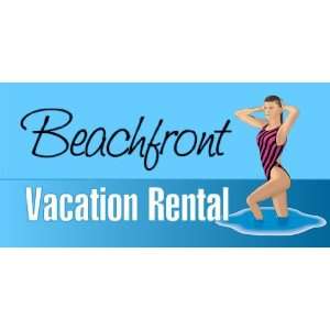   3x6 Vinyl Banner   Vacation Rental Beachfront 