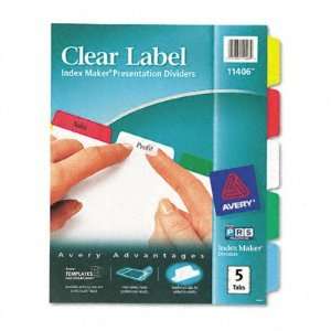 Index Maker White Dividers   Multicolor Five Tab, Letter(sold in packs 