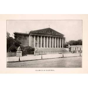  1902 Halftone Print Chamber Deputies Government French 