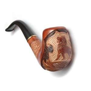 Tobacco Smoking Pipe PROUD LION Hand carved Rare Collectable plus 