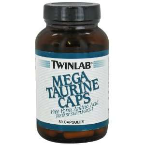  TwinLab Amino Acid Supplement Mega Taurine 1,000 mg 50 
