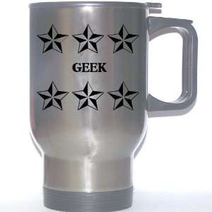   Name Gift   GEEK Stainless Steel Mug (black design) 