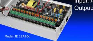 NEW CCTV DVR 16CH 12V 12A PPTC Power Supply Switch box  