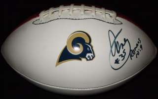 This is an Aeneas Williams autographed St. Louis Rams White Panel Logo 