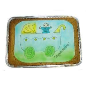  Baby Boy Buggy Cookie Cake 