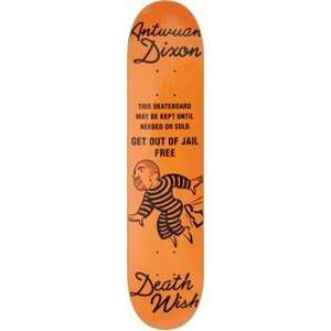  Deathwish Dixon Get Out Of Jail Skateboard Deck   7.75 