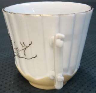 Antique Aesthetic Oriental Demitasse Tea Cup & Saucer  
