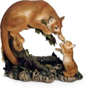  Cougar And Cub 12 Figurine