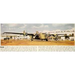  1941 Print B 24 Consolidated Airplane Aviation Aircraft 
