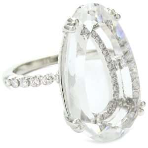  Suzanne Kalan Vitrine White Topaz and Diamond Ring, Size 