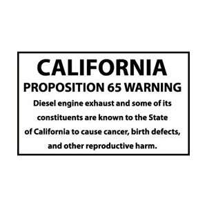  CP2AP   California Proposition 65 Warning ., 3 X 5 