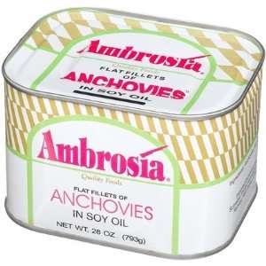 Ambiance Anchovy Fillets In Soy Oil, 28 oz Can, 2 ct (Quantity of 2)