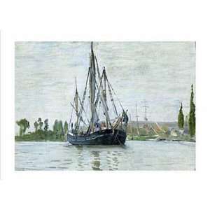  Chasse Maree a lAncre by Claude Monet. Size 24.00 X 16.00 