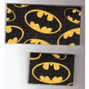   Cover Debit Set Made with Batman Bat Symbol Fabric 